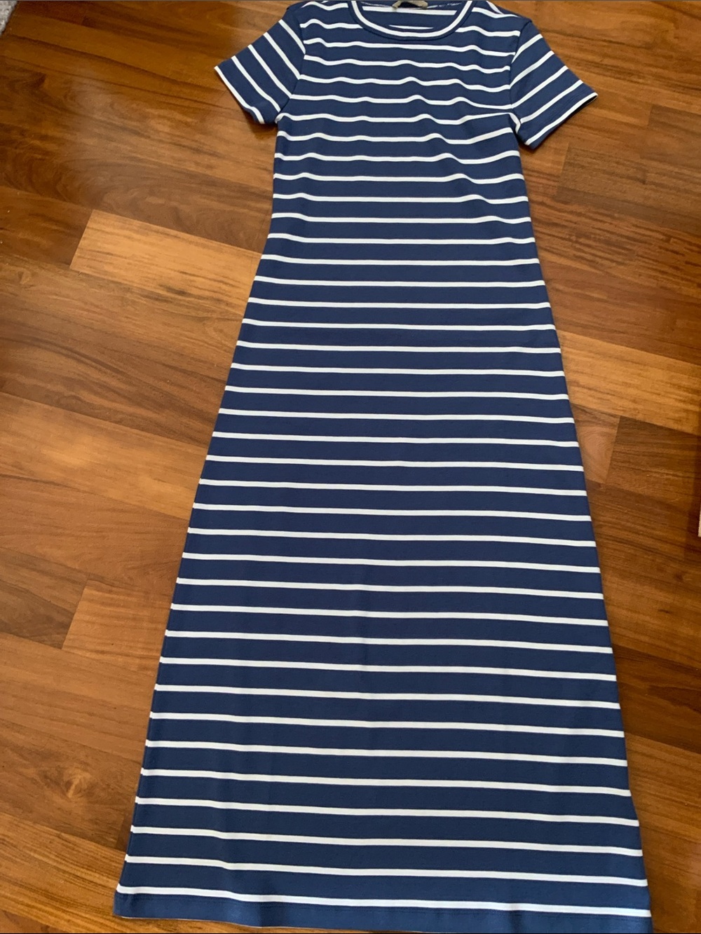 Madewell long Striped Tshirt dress XXS Madewell blue striped crewneckTshirt dres